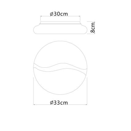 Globo - LED-kattovalaisin LED/24W/230V 3000/4200/6000K halkaisija 33 cm