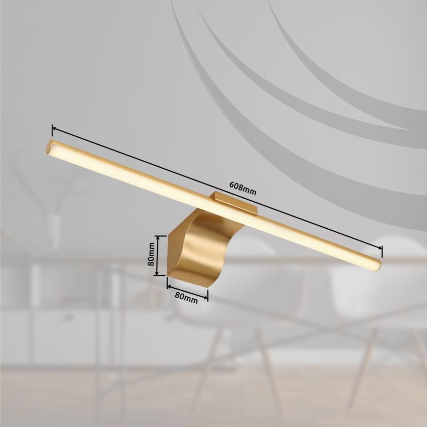 Globo - Kylpyhuoneen LED-peilivalo LED/10W/230V 60,8 cm IP44 kulta