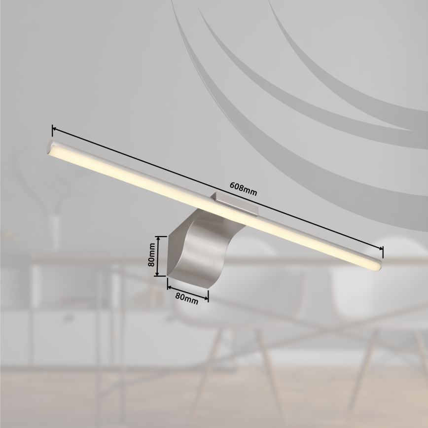 Globo - Kylpyhuoneen LED-peilivalo LED/10W/230V 60,8 cm IP44 kiiltävä kromi
