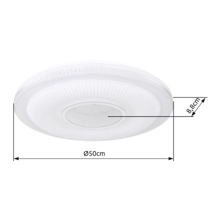 Globo - Himmennettävä LED-kattovalaisin LED/30W/230V 3000-6500K halkaisija 50 cm valkoinen Wi-Fi Tuya + kauko-ohjaus