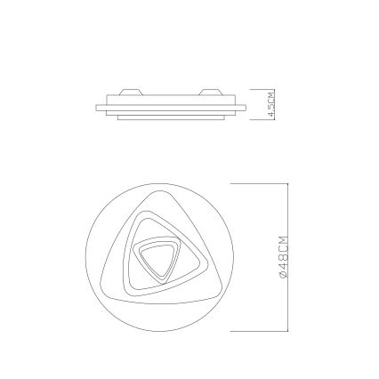 Globo - Himmennettävä LED-kattovalaisin LED/46W/230V 3000-6000K + kauko-ohjaus