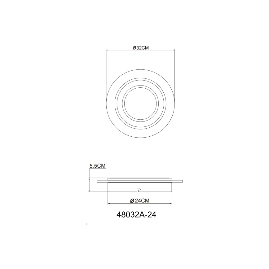Globo - LED-kattovalaisin LED/24W/230V 3000K halkaisija 32 cm