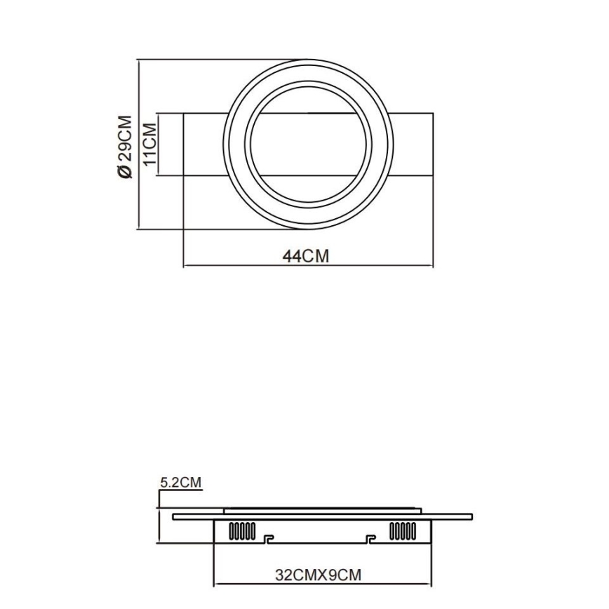 Globo - LED-kattovalaisin LED/18W/230V ruskea