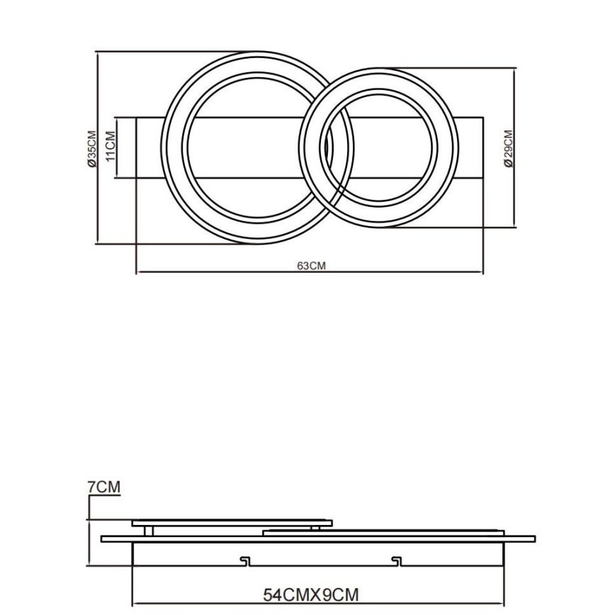 Globo - LED-kattovalaisin LED/40W/230V ruskea