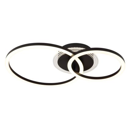 Globo - LED-kattovalaisin LED/30W/230V 2700/4500/6500K Ø 33x50 cm musta