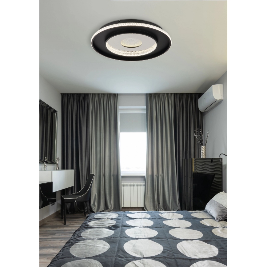 Globo - LED himmennettävä kattovalaisin LED/30W/230V 2700-6500K halkaisija 52,5 cm musta + kaukosäädin