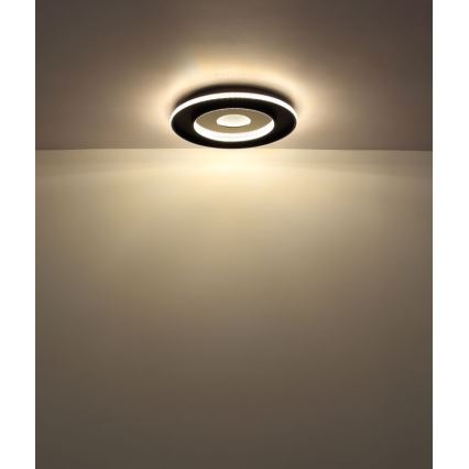 Globo - LED himmennettävä kattovalaisin LED/30W/230V 2700-6500K halkaisija 52,5 cm musta + kaukosäädin