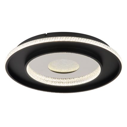 Globo - LED himmennettävä kattovalaisin LED/30W/230V 2700-6500K halkaisija 52,5 cm musta + kaukosäädin