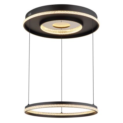 Globo - Himmennettävä LED-kattokruunu johdossa LED/54W/230V 2700-6500K halkaisija 60 cm musta + kauko-ohjaus