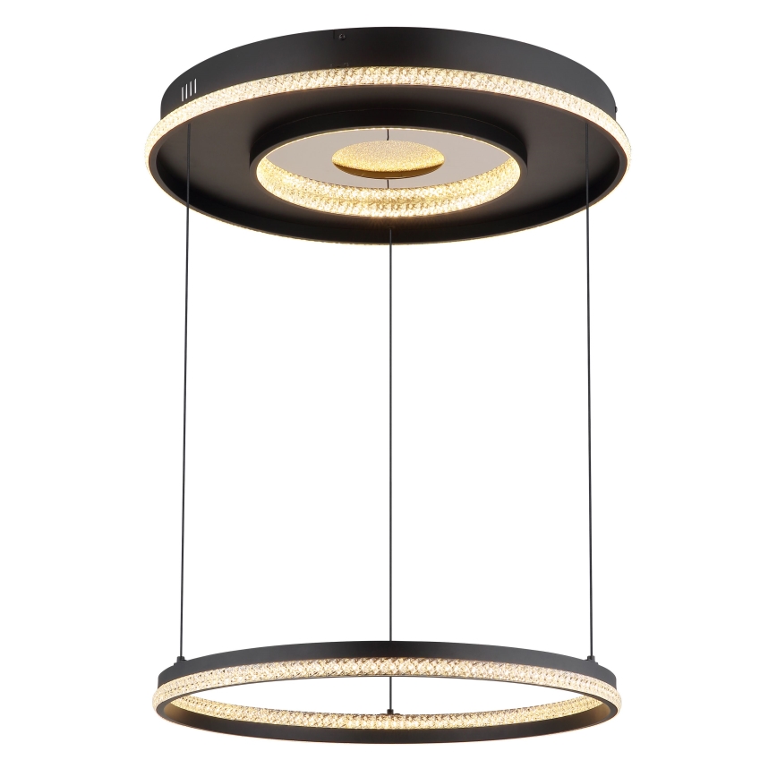 Globo - Himmennettävä LED-kattokruunu johdossa LED/54W/230V 2700-6500K halkaisija 60 cm musta + kauko-ohjaus
