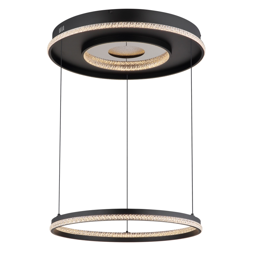 Globo - Himmennettävä LED-kattokruunu johdossa LED/54W/230V 2700-6500K halkaisija 60 cm musta + kauko-ohjaus