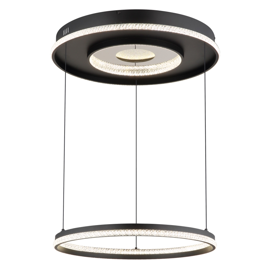 Globo - Himmennettävä LED-kattokruunu johdossa LED/54W/230V 2700-6500K halkaisija 60 cm musta + kauko-ohjaus
