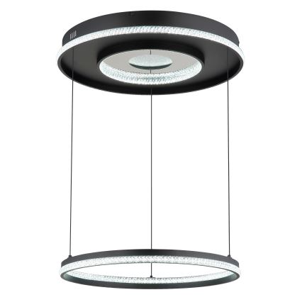 Globo - Himmennettävä LED-kattokruunu johdossa LED/54W/230V 2700-6500K halkaisija 60 cm musta + kauko-ohjaus