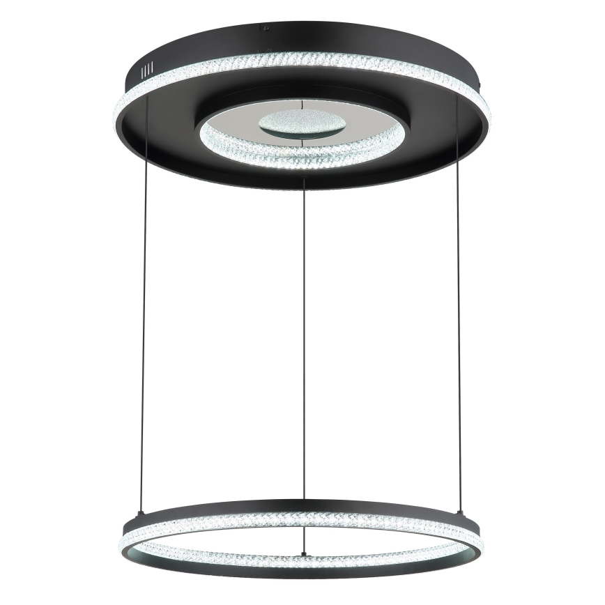 Globo - Himmennettävä LED-kattokruunu johdossa LED/54W/230V 2700-6500K halkaisija 60 cm musta + kauko-ohjaus
