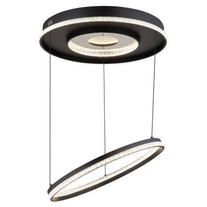 Globo - Himmennettävä LED-kattokruunu johdossa LED/54W/230V 2700-6500K halkaisija 60 cm musta + kauko-ohjaus