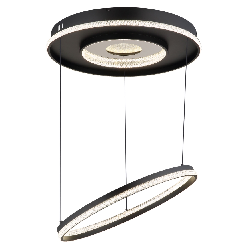 Globo - Himmennettävä LED-kattokruunu johdossa LED/54W/230V 2700-6500K halkaisija 60 cm musta + kauko-ohjaus