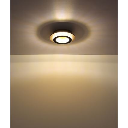 Globo - LED-kattovalaisin 12W/230V 3000/4000/6500K halkaisija 20 cm musta