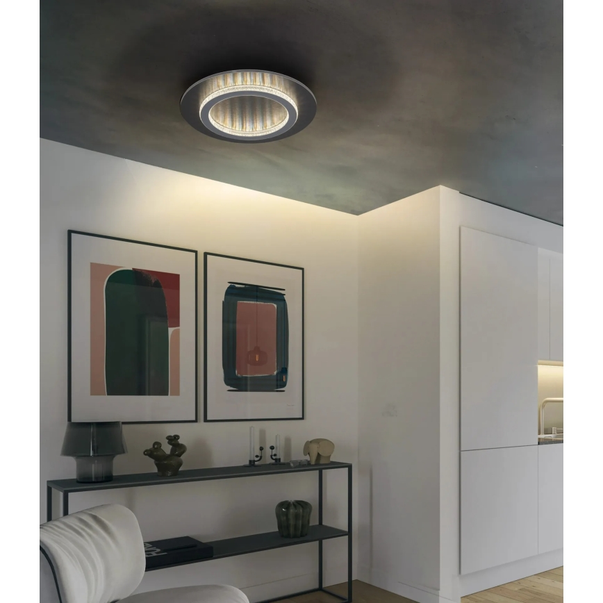 Globo - LED-kattovalaisin LED/24W/230V 3000/4000/6500K Ø 35 cm antrasiitti