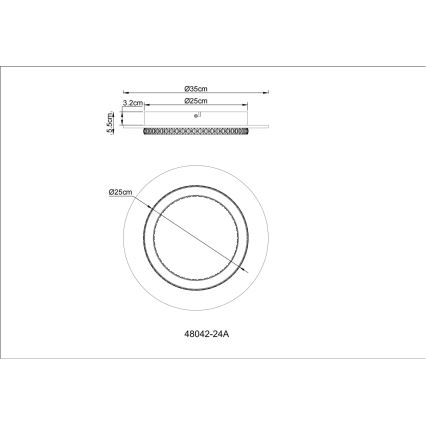 Globo - LED-kattovalaisin LED/24W/230V 3000/4000/6500K Ø 35 cm antrasiitti