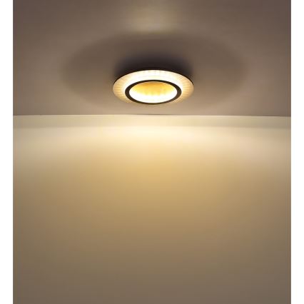 Globo - LED-kattovalaisin LED/24W/230V 3000/4000/6500K halkaisija 35 cm musta
