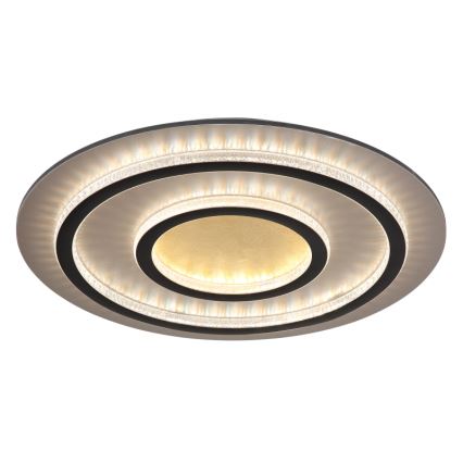 Globo - Himmennettävä LED-kattovalaisin LED/60W/230V 3000–6500K, halkaisija 55 cm, musta + kaukosäädin