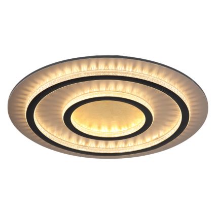 Globo - Himmennettävä LED-kattovalaisin LED/60W/230V 3000–6500K, halkaisija 55 cm, musta + kaukosäädin