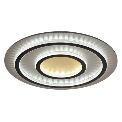 Globo - Himmennettävä LED-kattovalaisin LED/60W/230V 3000–6500K, halkaisija 55 cm, musta + kaukosäädin