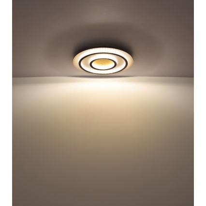 Globo - Himmennettävä LED-kattovalaisin LED/60W/230V 3000–6500K, halkaisija 55 cm, musta + kaukosäädin