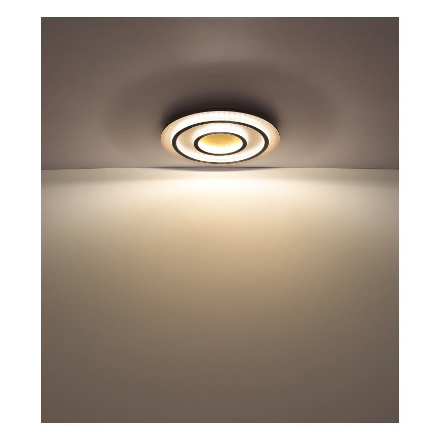 Globo - Himmennettävä LED-kattovalaisin LED/60W/230V 3000–6500K, halkaisija 55 cm, musta + kaukosäädin