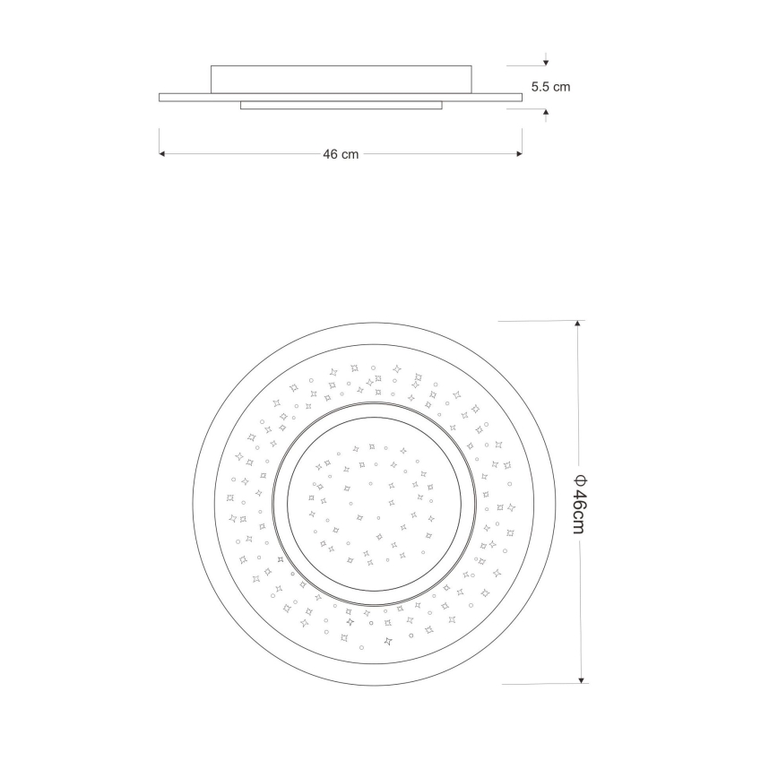 Globo - LED Himmennettävä kattovalo LED/44W/230V 2700-6000K + kaukosäädin