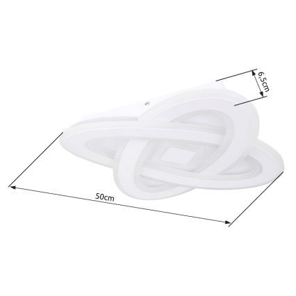 Globo - Himmennettävä LED-kattovalaisin LED/36W/230V 3000-6000K halkaisija 50 cm valkoinen + kauko-ohjaus