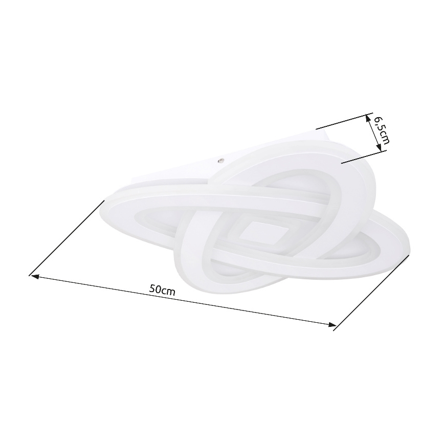 Globo - Himmennettävä LED-kattovalaisin LED/36W/230V 3000-6000K halkaisija 50 cm valkoinen + kauko-ohjaus