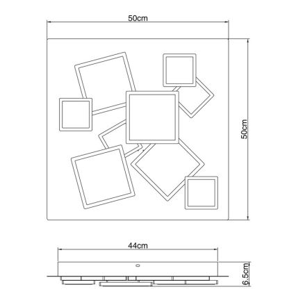 Globo - Himmennettävä LED-kattovalaisin LED/50W/230V 3000-6000K + kauko-ohjaus