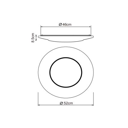 Globo - LED-kattovalaisin LED/24W/230V 3000/4500/6500K