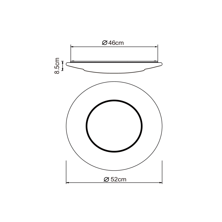 Globo - LED-kattovalaisin LED/24W/230V 3000/4500/6500K