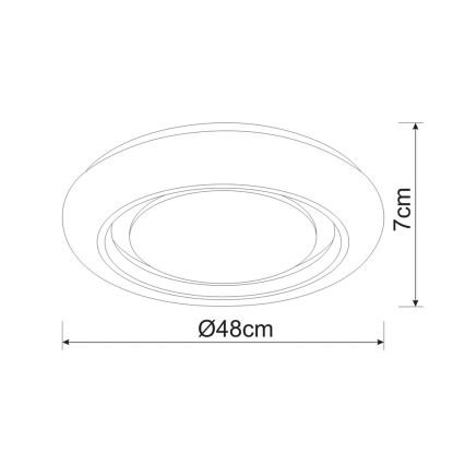 Globo - Himmennettävä LED-kattovalaisin LED/28W/230V 3000-6000K Tuya WiFi + kauko-ohjaus