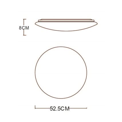 Globo - Himmennettävä LED-kattovalaisin LED/48W/230V 3000-6400K + kauko-ohjaus