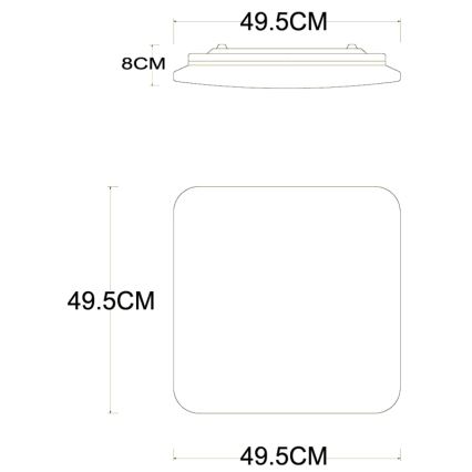 Globo - Himmennettävä LED-kattovalaisin LED/40W/230V 2700-6500K halkaisija 50 cm Wi-Fi Tuya + kauko-ohjaus