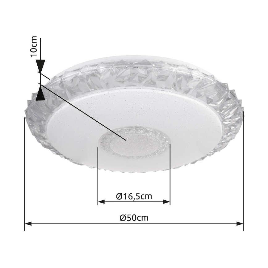 Globo - Himmennettävä LED-kattovalaisin LED/40W/230V 2700-6500K halkaisija 50 cm Wi-Fi Tuya + kauko-ohjaus