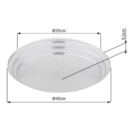 Globo - Himmennettävä LED-kattovalaisin LED/18W/230V halkaisija 40 cm 2700-6500K + kauko-ohjaus