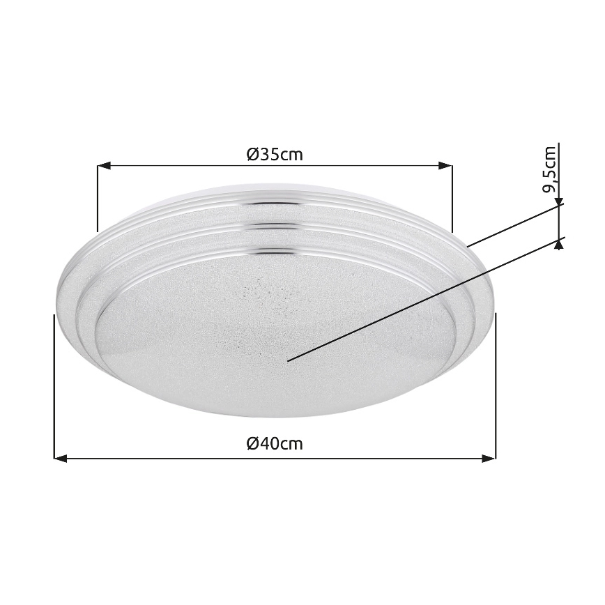 Globo - Himmennettävä LED-kattovalaisin LED/18W/230V halkaisija 40 cm 2700-6500K + kauko-ohjaus