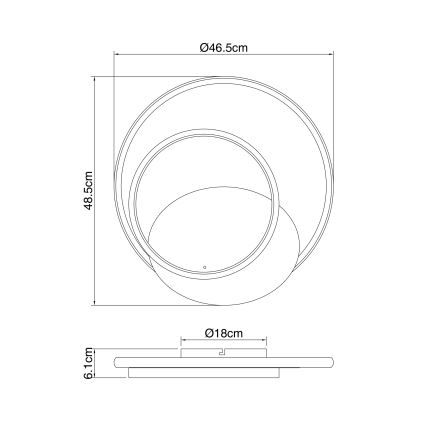 Globo - Himmennettävä LED-kattovalaisin LED/36W/230V 3000-6000K+ kauko-ohjaus