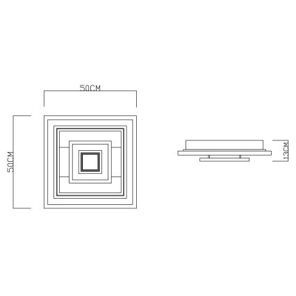 Globo - Himmennettävä LED-kattovalaisin LED/50W/230V 2700-6000K + kauko-ohjaus