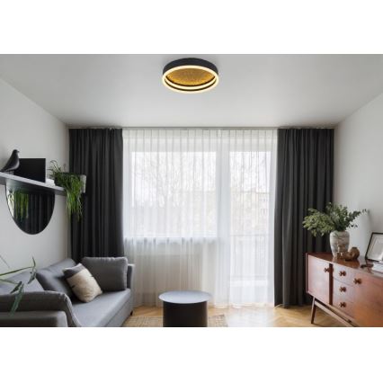 Globo - LED Kattovalo LED/24W/230V halk. 30 cm musta