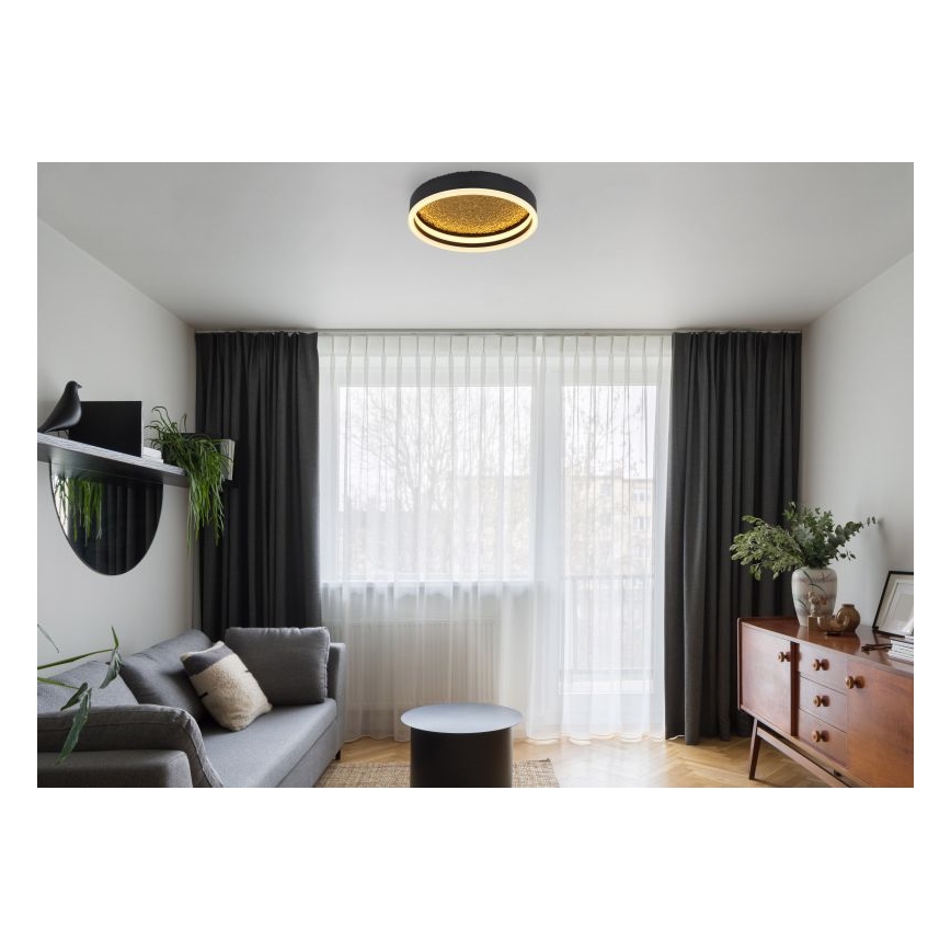 Globo - LED Kattovalo LED/24W/230V halk. 30 cm musta