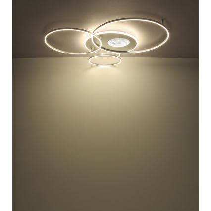 Globo - Himmennettävä LED-kattovalaisin LED/70W/230V 2700-6500K mattakromi + kauko-ohjaus
