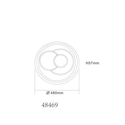 Globo - LED-kattovalaisin LED/36W/230V 3000/4000/6500K halkaisija 48 cm