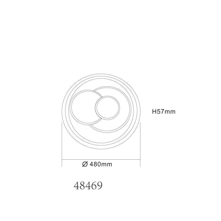 Globo - LED-kattovalaisin LED/36W/230V 3000/4000/6500K halkaisija 48 cm