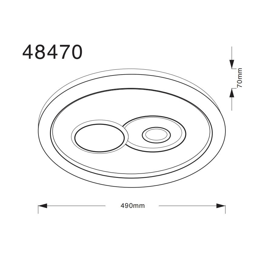 Globo - LED-kattovalaisin LED/36W/230V 3000/4000/6500K Ø 49 cm