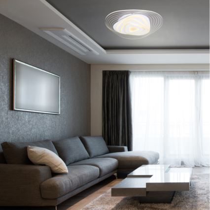 Globo - Himmennettävä LED-kattovalaisin LED/40W/230V 3000-6500K 50,2x48,8 cm Wi-Fi Tuya + kauko-ohjaus